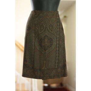 ETRO Brown Damask Skirt